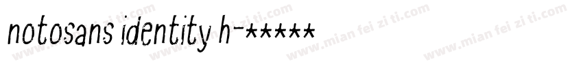 notosans identity h字体转换